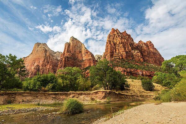 Utah Wall Art featuring the photograph Court Of The Patriarchs by Diane Moller