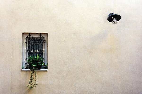 Architecture Wall Art featuring the photograph Courtyard Window And Light by Chad Thunberg