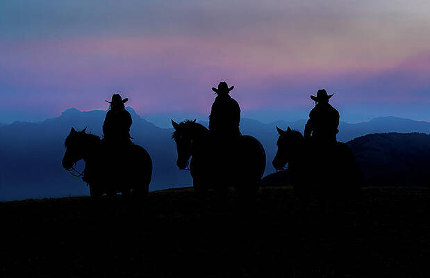 Sunrise Photograph - Cowgirl Sunrise by Chris Allmendinger