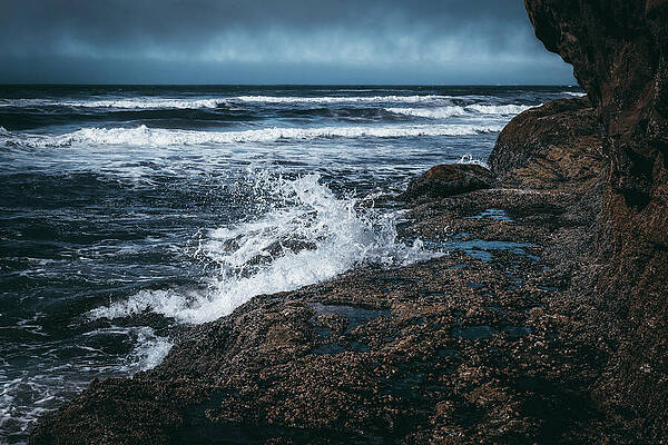 Rocky Seaside with Crashing Waves Wall Art