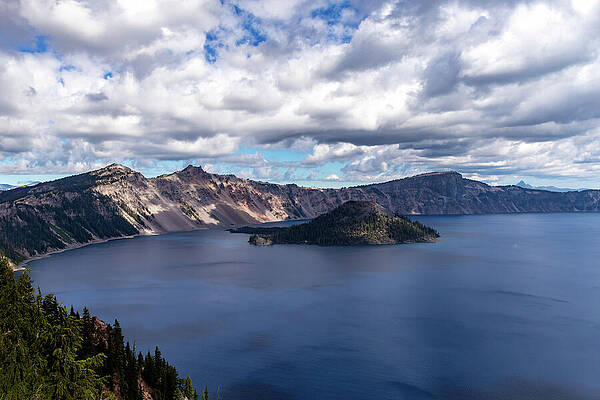 Oregon Wall Art featuring the photograph Crater Lake Oregon by Ed Clark