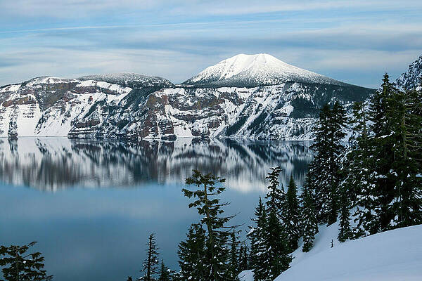 Snowy Mountain Reflection Wall Art