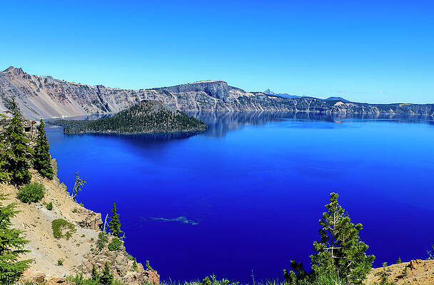 Island Wall Art featuring the photograph Crater Lake View 4 by Dawn Richards