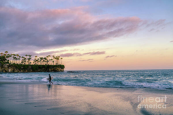 Wall Art featuring the photograph Surfing A California Sunset by Abigail Diane Photography