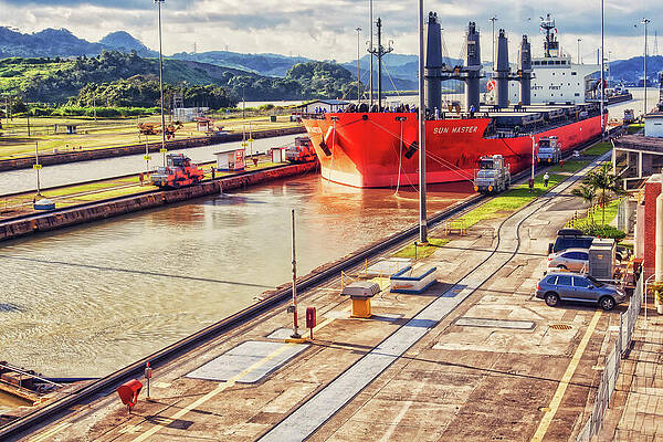 Transportation Photograph - Crossing Panama Canal by Tatiana Travelways