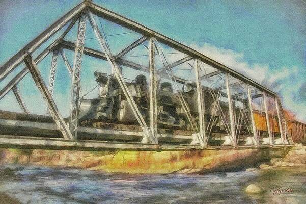 Wall Art featuring the painting Crossing The Animas by Jeffrey Kolker