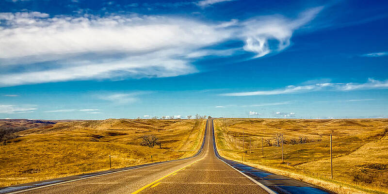 Wall Art featuring the photograph Crossing The South Dakota Prairies by Tatiana Travelways