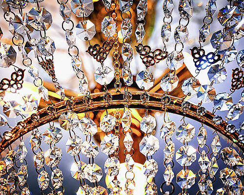 Wall Art featuring the photograph Crystal Chandelier by Steven Nelson