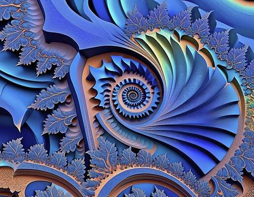 Vibrant Digital Art - Crystallizing Edges by Eris And AI