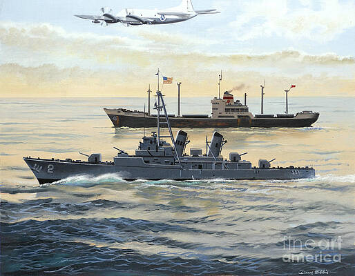 Boat Wall Art featuring the painting Cuban Missile Crisis by Dean Ellis