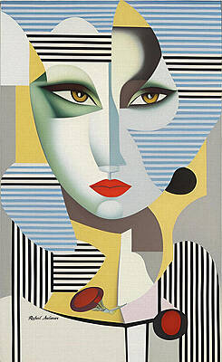 Wall Art featuring the painting Cubist Elegance by Rafael Salazar