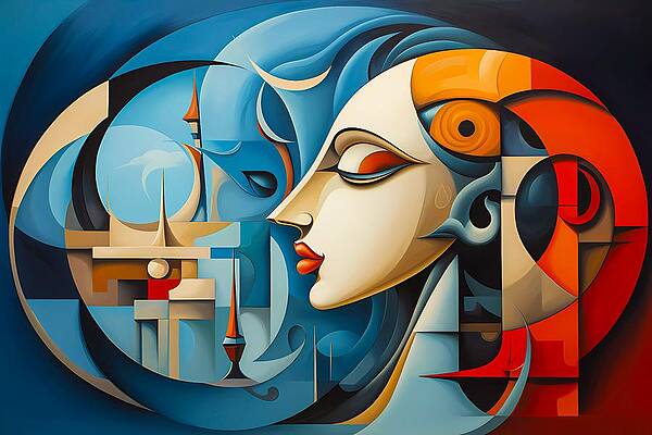 Geometric Wall Art featuring the digital art Cubist Interpretation Of A Dream State No 1 by Andre Petrov
