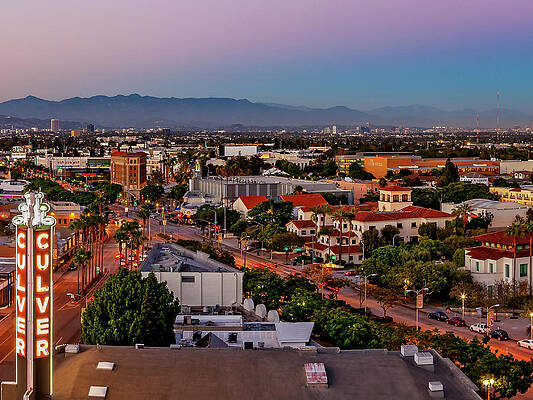 Los Angeles Wall Art featuring the photograph Culver City At Dusk 30 X 40 Panel 3 by Kelley King