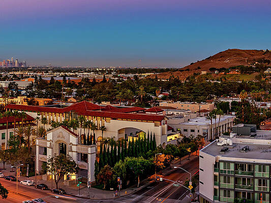Los Angeles Wall Art featuring the photograph Culver City At Dusk 30 X 40 Panel 4 by Kelley King