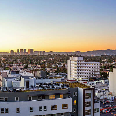 Los Angeles Wall Art featuring the photograph Culver City At Dusk Panel 1 by Kelley King