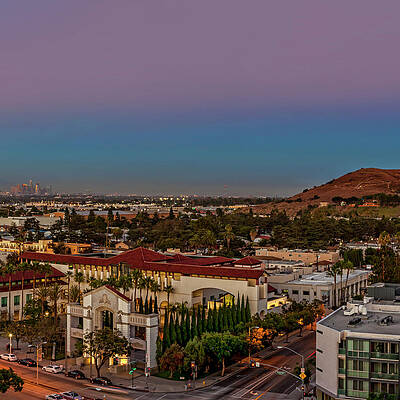 Los Angeles Wall Art featuring the photograph Culver City At Dusk Panel 4 by Kelley King