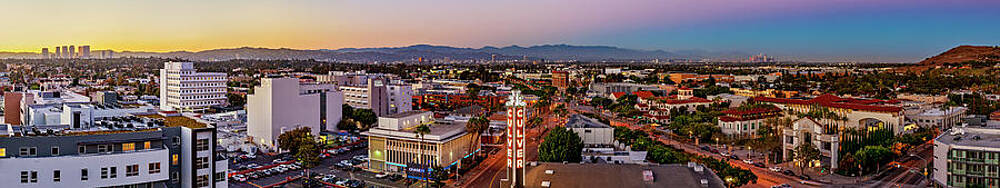 Los Angeles Wall Art featuring the photograph Culver City At Dusk - Panoramic View by Kelley King