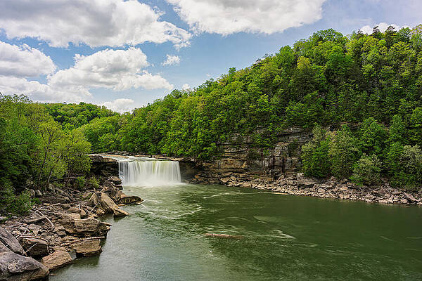 Spring Wall Art featuring the photograph Cumberland Falls In The Spring by Michael Collins
