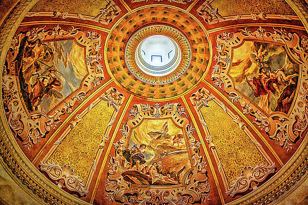Las Vegas Photograph - Cupola Of The Venetian Hotel Lobby, Las Vegas by Tatiana Travelways