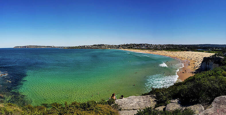 Beautiful Wall Art featuring the photograph Curl Curl Beach Panorama No 5 by Andre Petrov