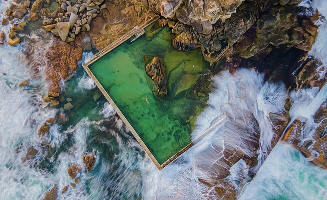 Natural Wall Art featuring the photograph Curl Curl Rockpool by Andre Petrov