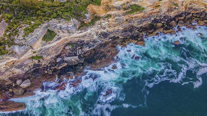 Natural Wall Art featuring the photograph Curl Curl  Rocks by Andre Petrov