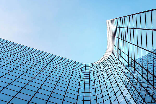 Curved Glass Building Facade Wall Art