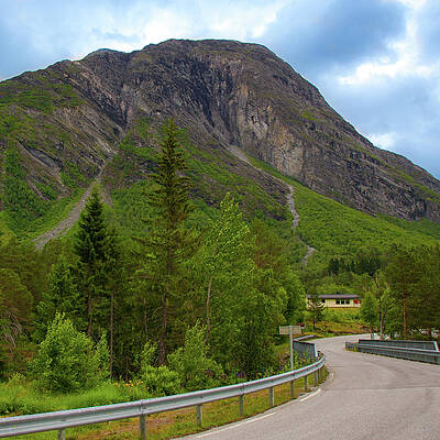 Wall Art featuring the photograph Curving Road In Norway by Matthew DeGrushe
