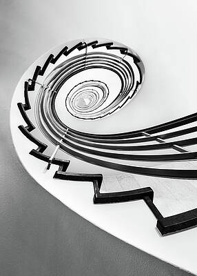 Dramatic Wall Art featuring the photograph Curving Staircase by Elvira Peretsman