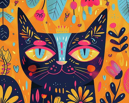 Summer Digital Art - Cute_cat_illustration_with_whimsical_elements_playful_vibe_No 9 by Andre Petrov
