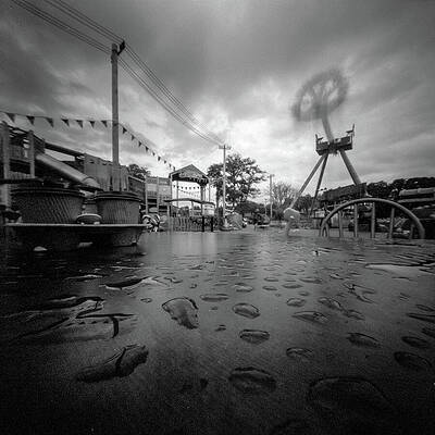 Moody Wall Art featuring the photograph Cyclonator - Paultons Park by Will Gudgeon