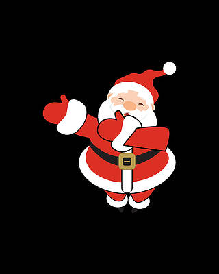 Xmas Wall Art featuring the digital art Dabbin Santa by Flippin Sweet Gear
