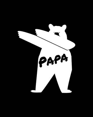 Cool Wall Art featuring the digital art Dabbing Papa Bear by Flippin Sweet Gear