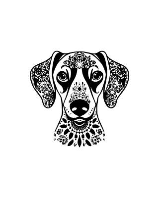 Lover Wall Art featuring the digital art Dachshund Henna Art by Flippin Sweet Gear