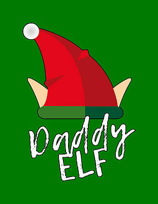 Xmas Wall Art featuring the digital art Daddy Elf Christmas Costume by Flippin Sweet Gear