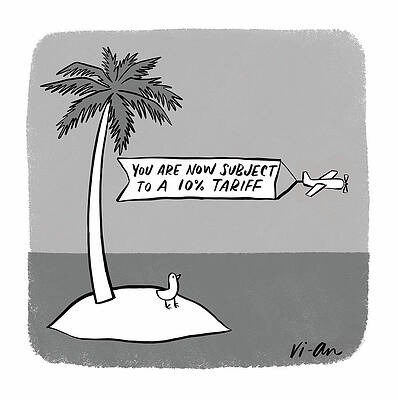 Minimalist Wall Art featuring the drawing Daily Island Tariff by Vi-An Nguyen