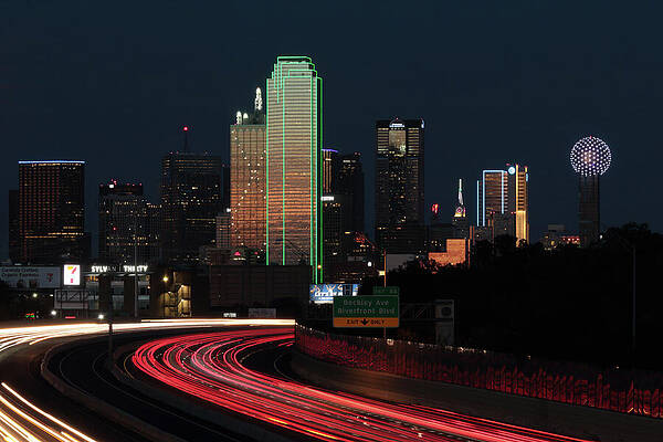 Wall Art featuring the photograph Dallas At Night by Rick Perkins