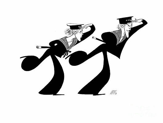 Caricature Wall Art featuring the drawing Dancing The Red Peppers by Al Hirschfeld