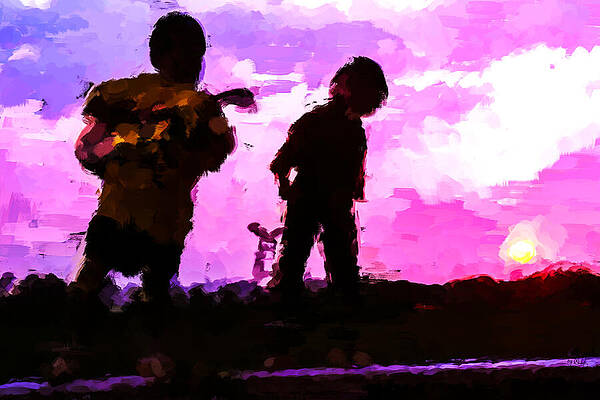 Expressive Digital Art - Dancing With The Sun by Gradify Creations