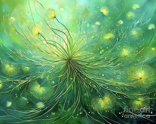 Abstract Wall Art featuring the ai art Dandy Light by Macro Abundance