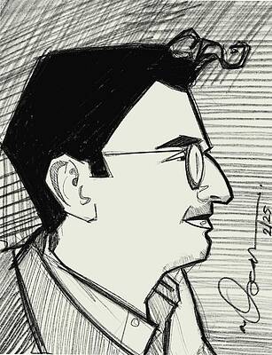 Tranquil Drawing - Daniel by Oscar Ortiz