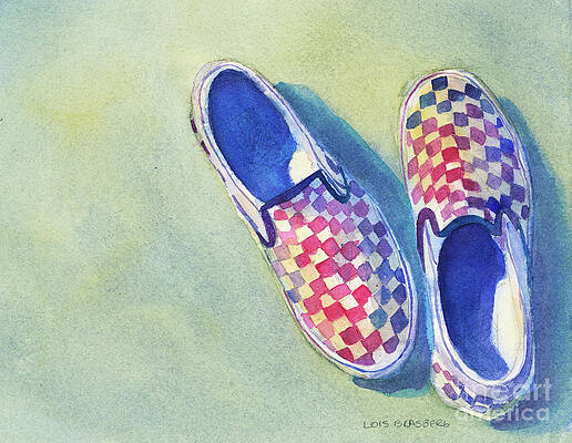 Wall Art featuring the painting Dani's Shoes by Lois Blasberg