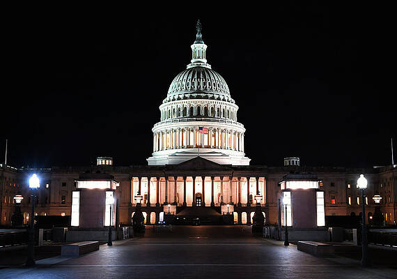 Wall Art featuring the photograph Dark Capitol by Steven Nelson