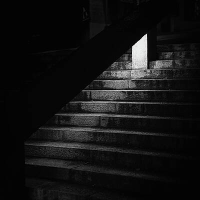 Photograph - Dark Stairs by Steven Nelson