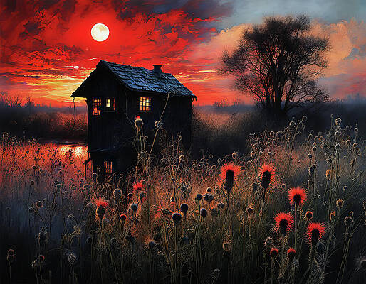 Digital Art - Dark Sun Over The Meadow by Deb Beausoleil