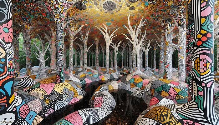 Colorful Forest Dreamscape Wall Art