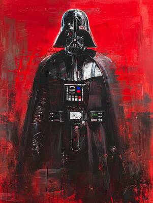 Portrait Painting - Darth Vader by Land of Dreams