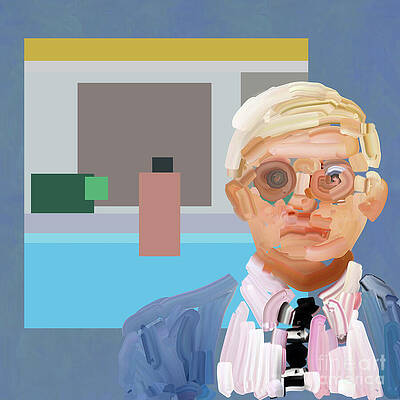 Wall Art featuring the digital art David Hockney Painting by BFA Prints