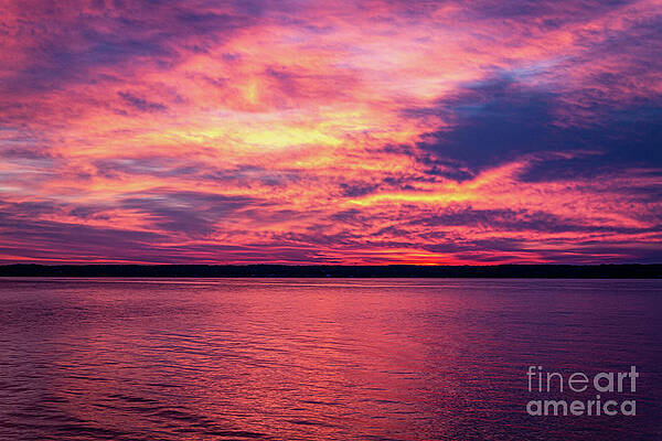Sunrise Photograph - Dawn In The Finger Lakes by William Norton