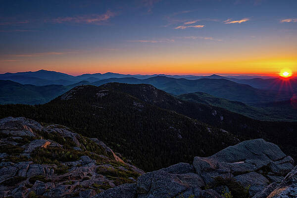 Wall Art featuring the photograph Day Break, Mount Chocorua. by Jeff Sinon
